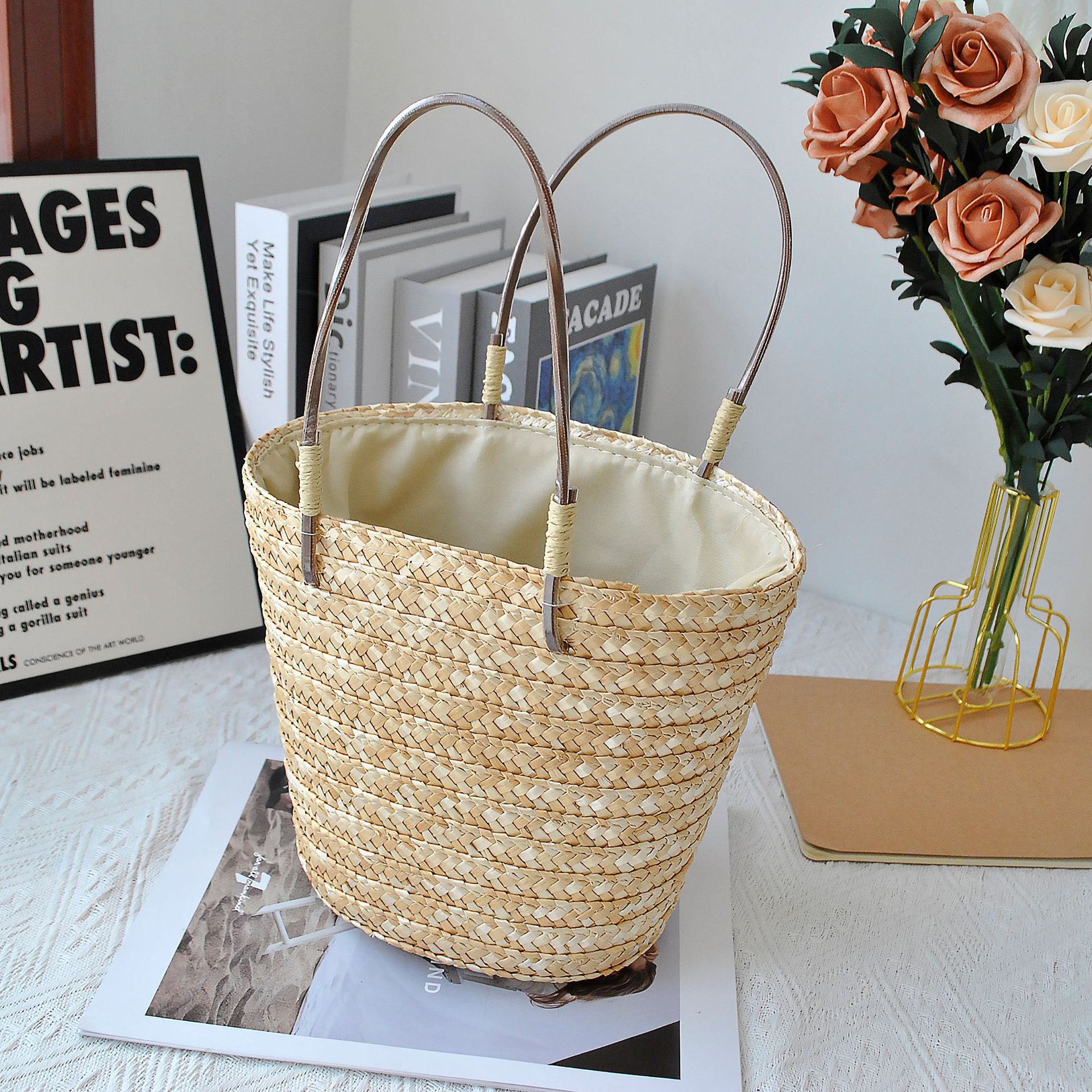summer raffia bag