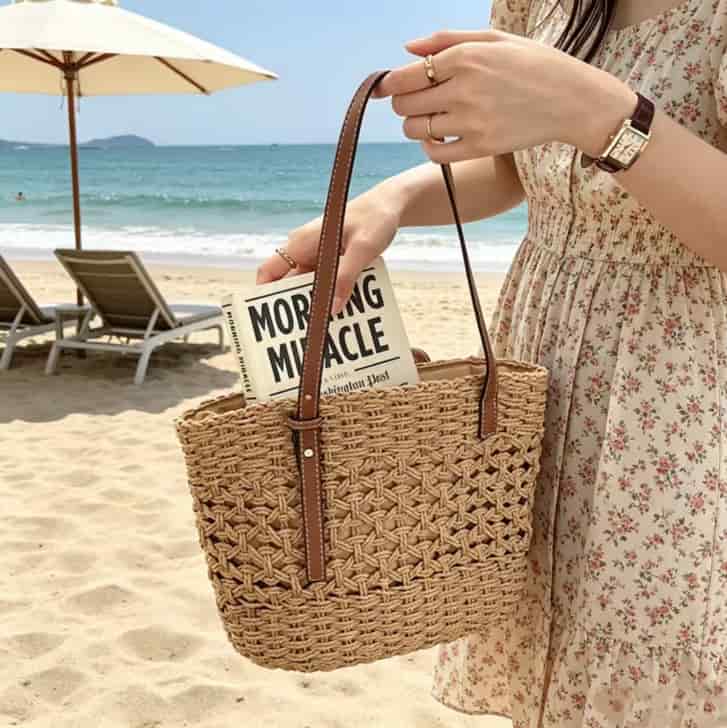 Causual Beach Weave Tote Bag