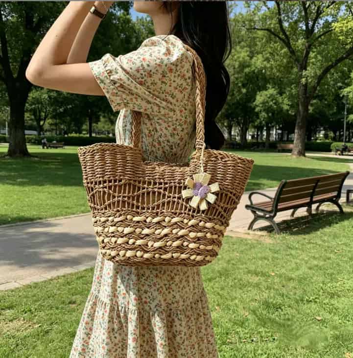Handwoven Vacation Tote Bag Handwoven Vacation Tote Bag