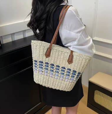 Woven Straw Tote Bag Woven Straw Tote Bag