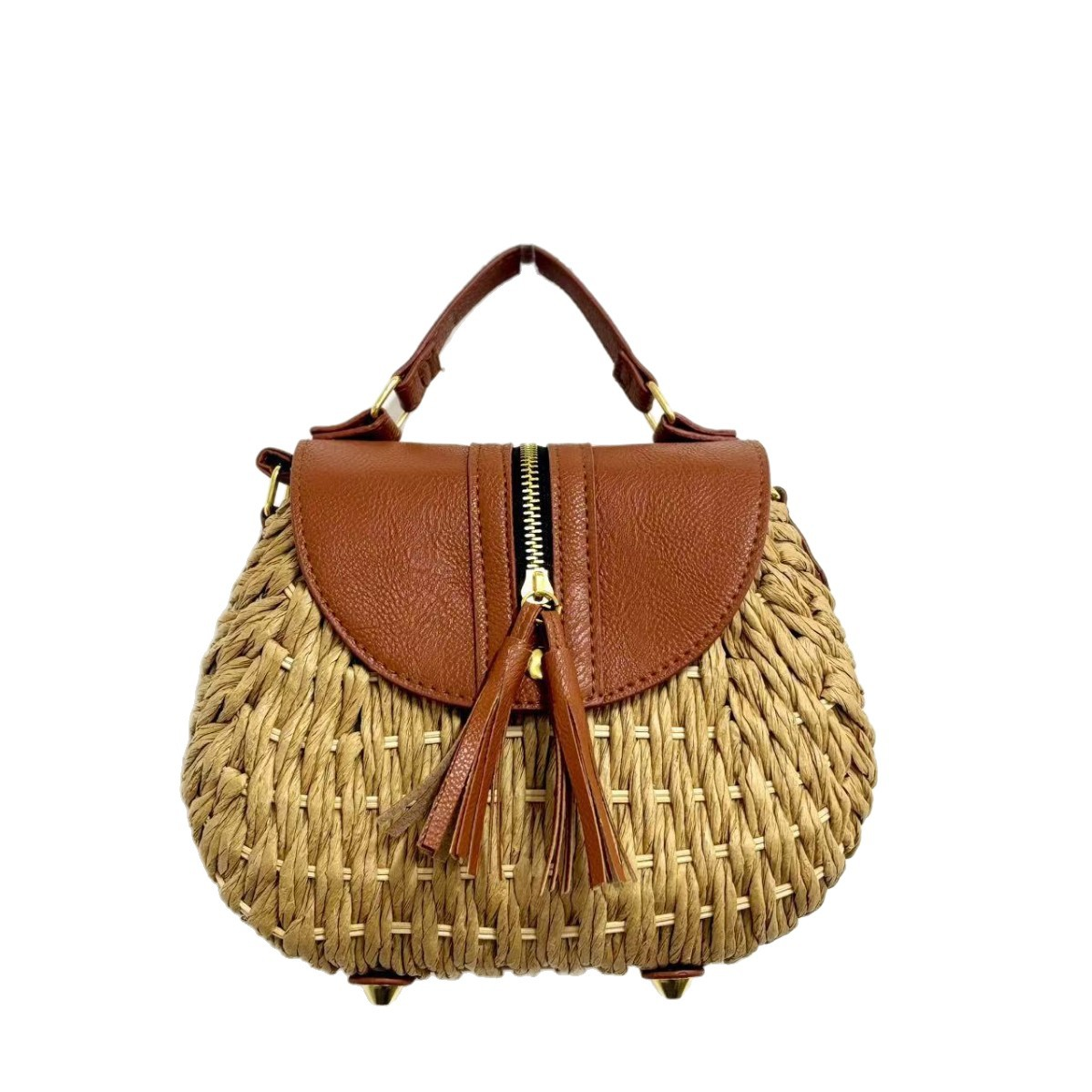 handwoven raffia bag