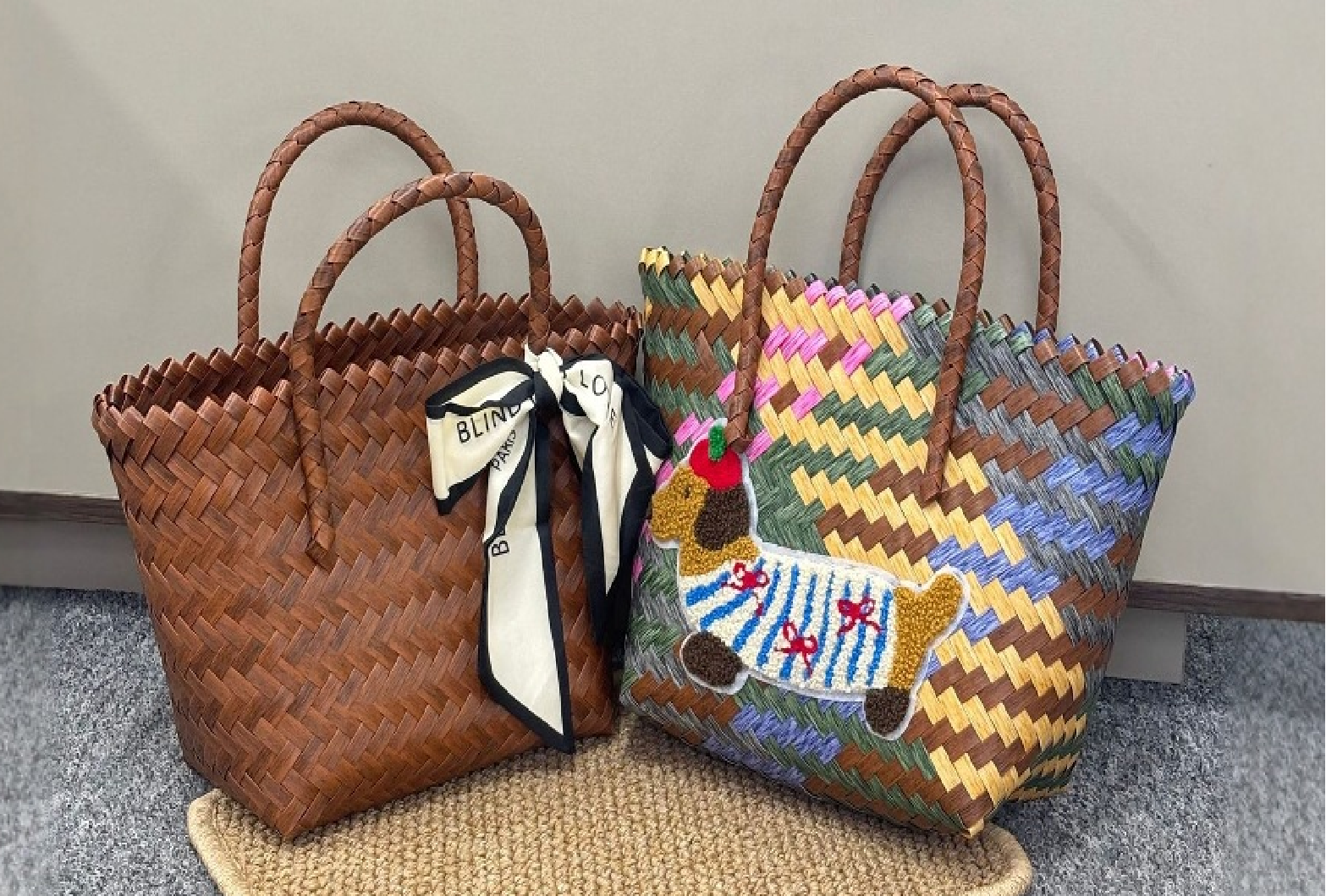 raffia with colourful