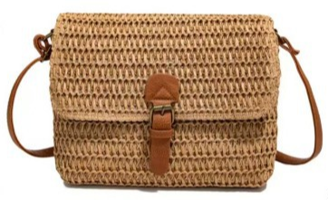 RAFFIA BAG WITH COW LEATHER