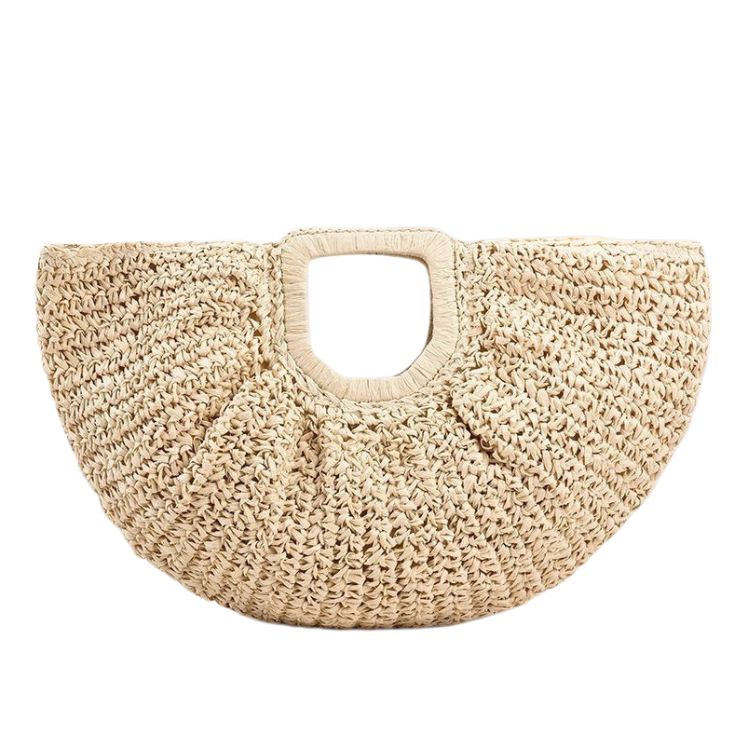 raffia clutch bag