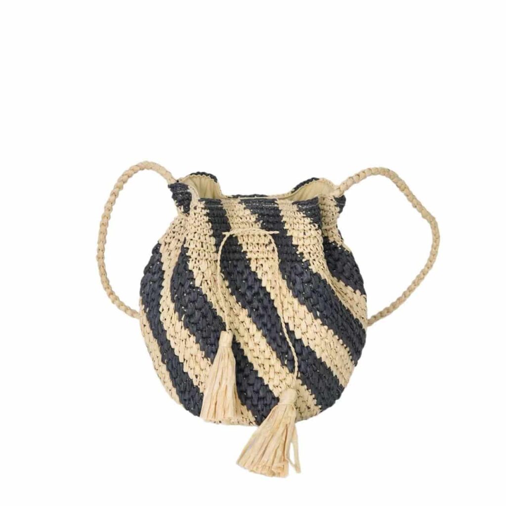 black and natural paper bag