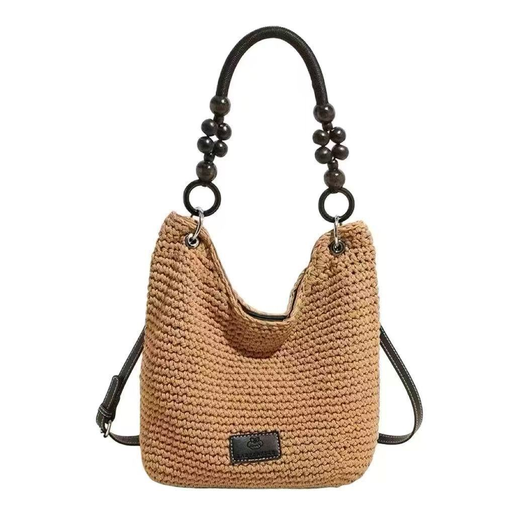 raffia bucket bag