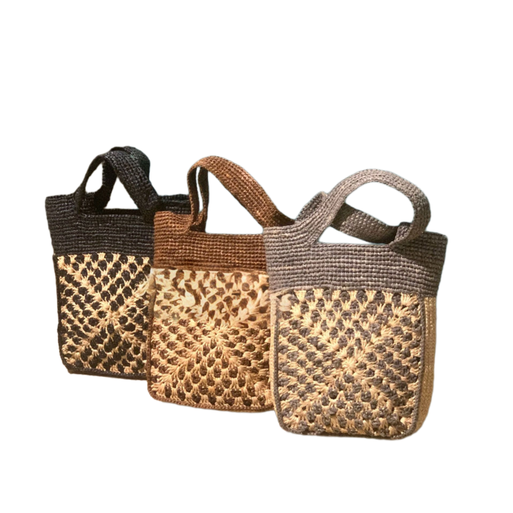 woven raffia shoulder bag