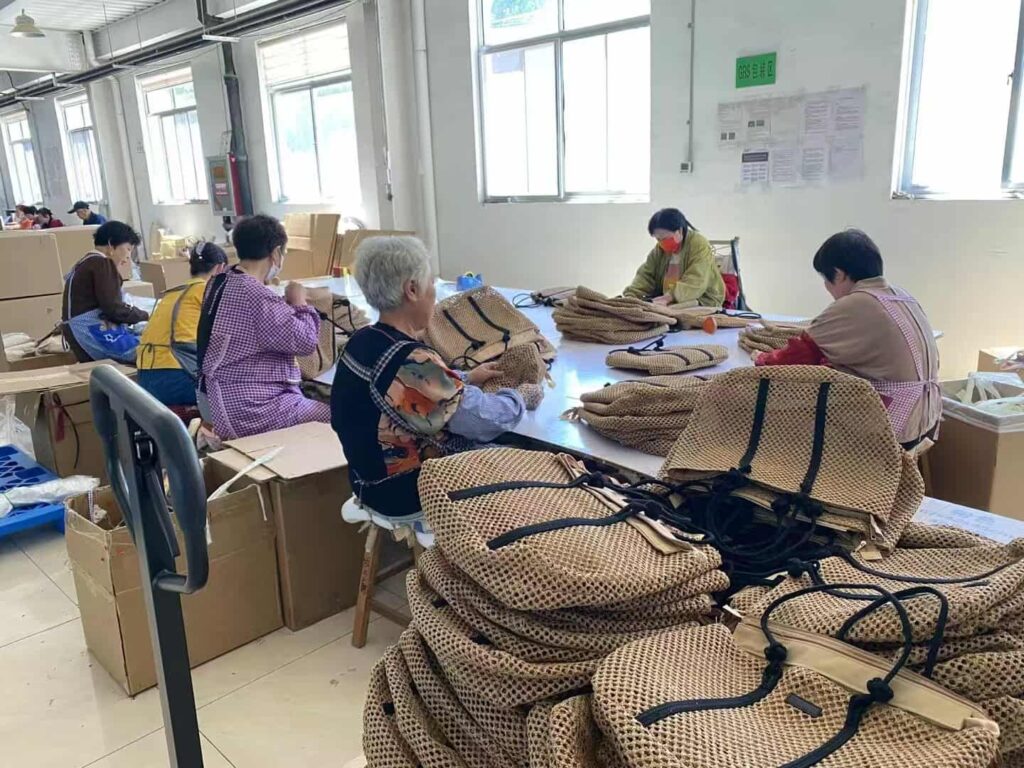 handmade raffia bag