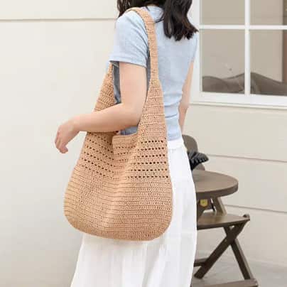 Beach Vocation Large Cpacity Straw  Hobo bag