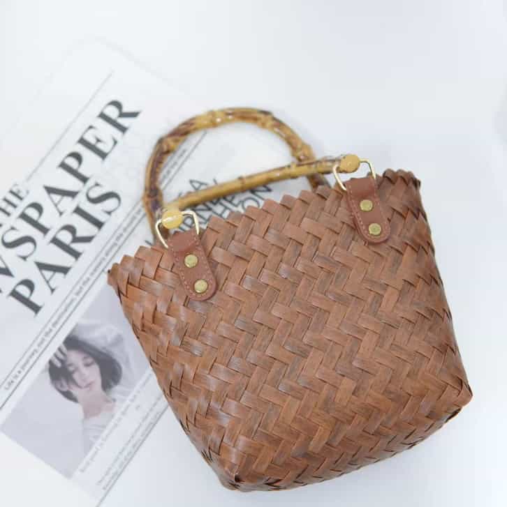 Handwoven natural raffia bag,handmade woven handbag