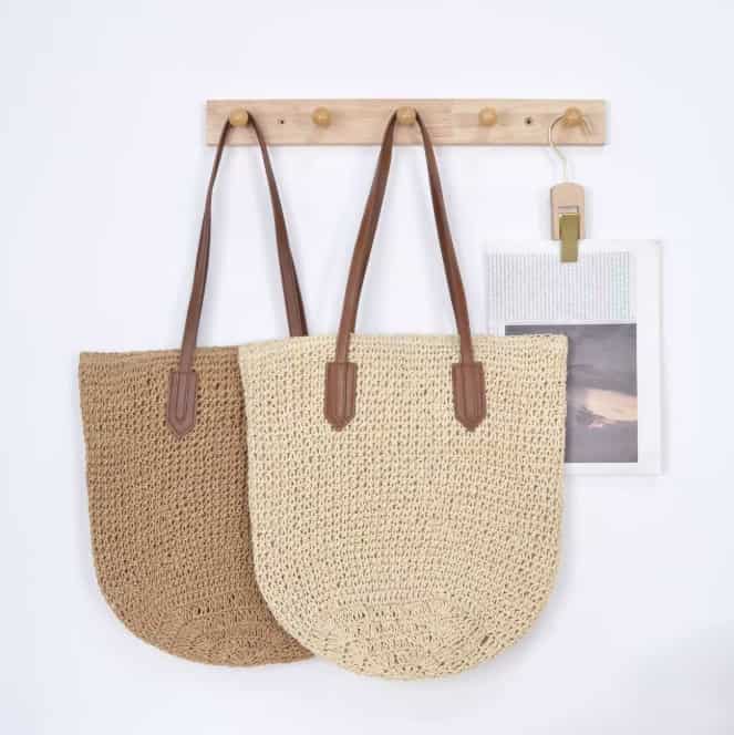 Handmade Crochet Raffia Bag