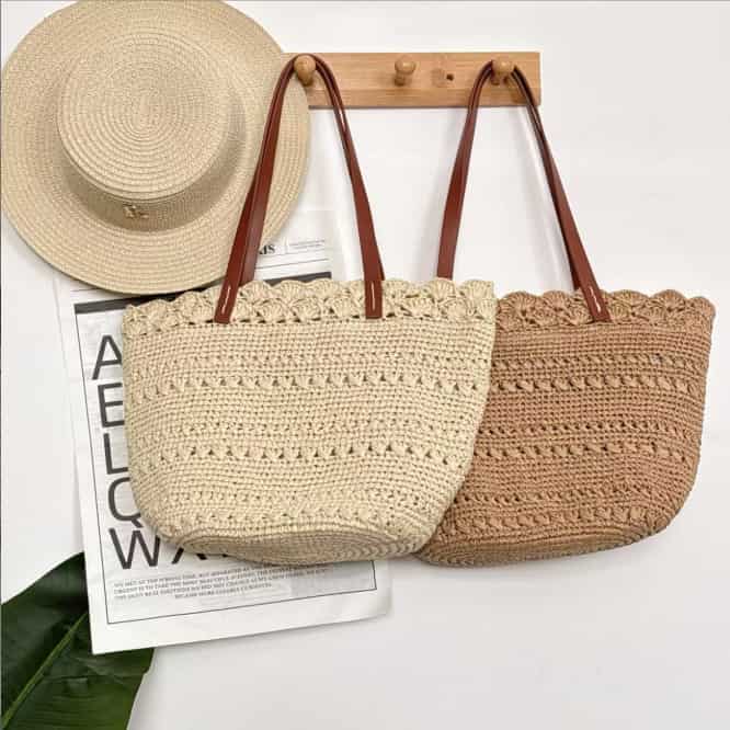 Straw basket bag Straw basket bag