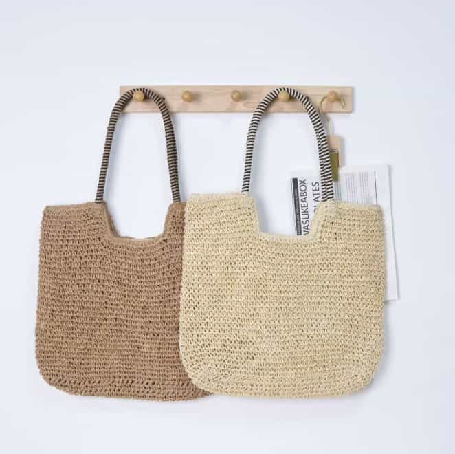woven raffia bag