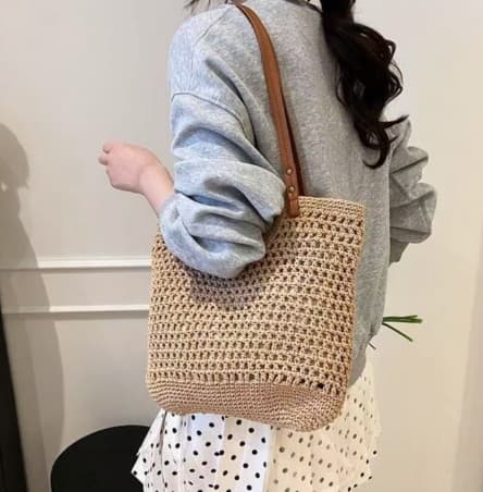 natural raffia bag